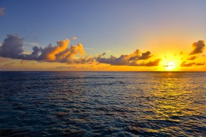 Beautiful seascape -- sea in sunset